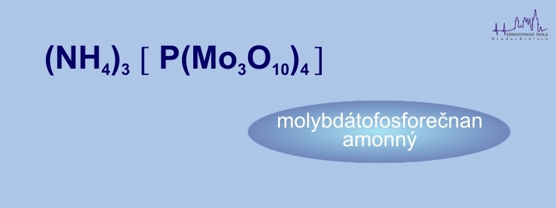 Důkazy aniontů: fosforečnany: vzorec molybdáto - fosforečnanu amonného