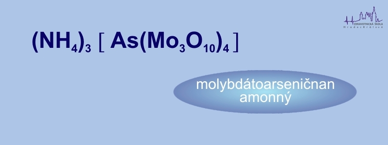 Důkazy aniontů: arseničnany: vzorec molybdáto - arseničnanu amonného