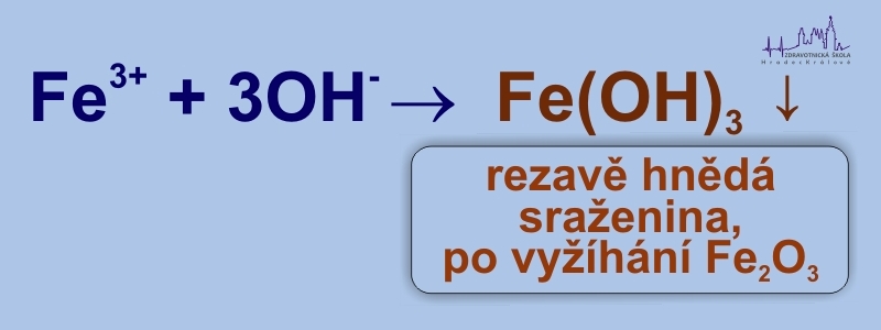 Iontové rovnice Fe(OH)<sub>3</sub>